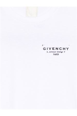 t-shirt in cotone bianco GIVENCHY KIDS | H3107510P